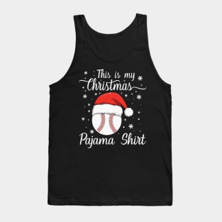 This Is My Christmas Baseball Pajama Tank Top